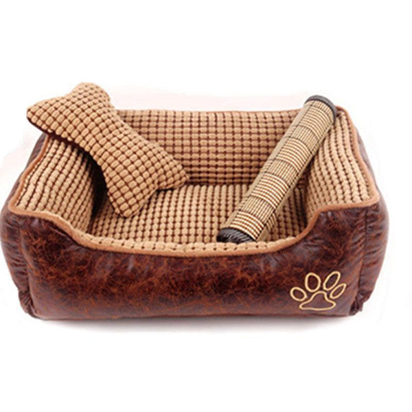 Luxury Suede Dog Bed Set