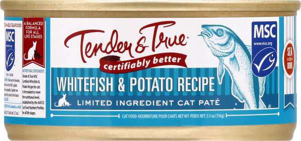 Tender & True Ocean Whitefish Recipe Canned Cat Food (24 × 5.5 oz)