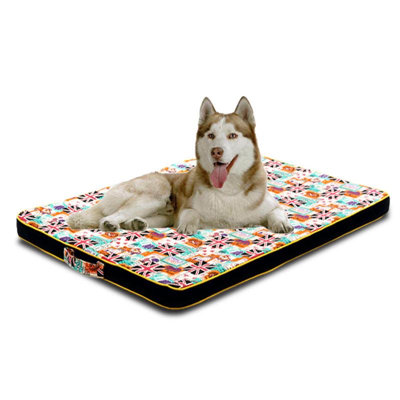 Printed Canvas Dog Bed