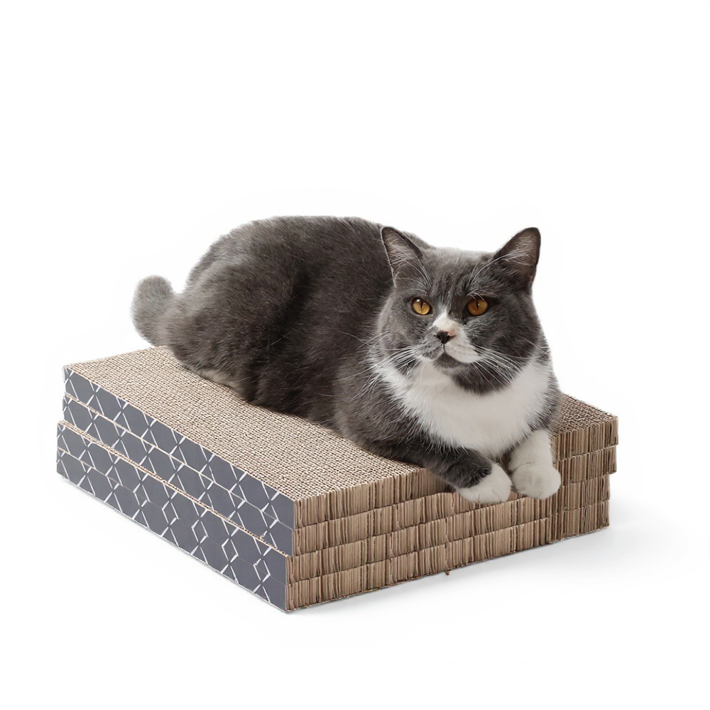 Cat Scratcher Refill Pads - Premium Corrugated Cardboard Replacement (2-Pack & 4-Pack)