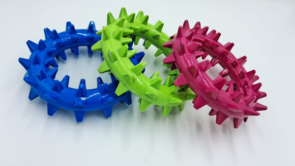 Spiked Rubber Dental Chew Wheel - view 2