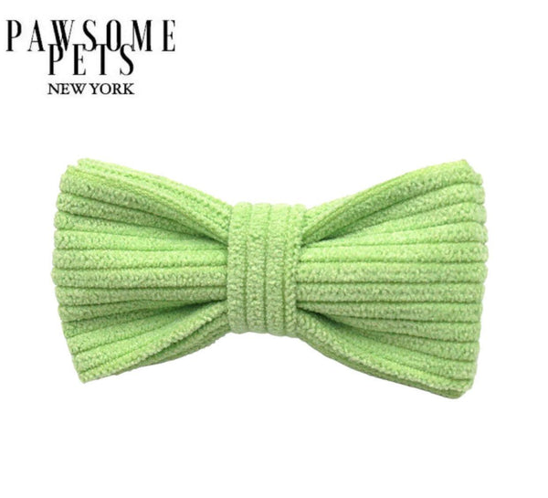 Bean Green Dog Collar Bowtie