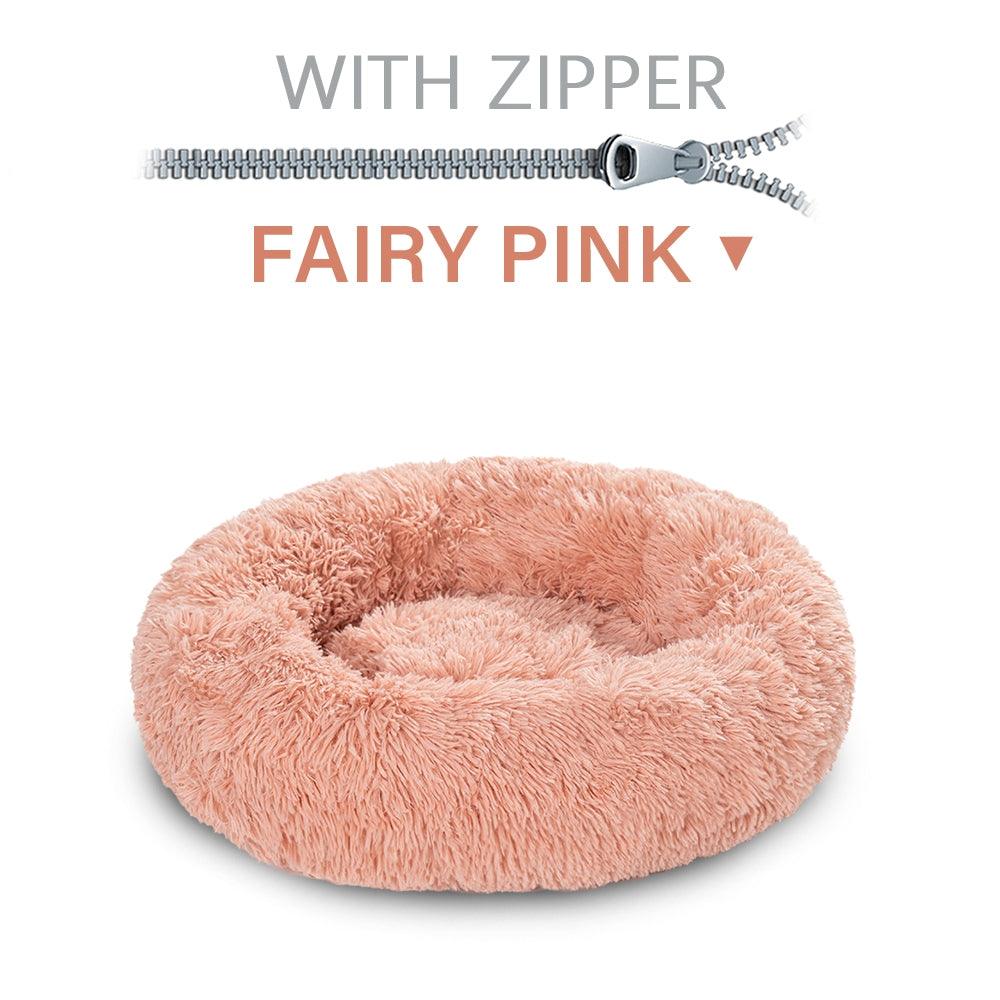 The Snugglepaws Plush Donut Pet Bed: Luxuriously Cozy Haven For Dogs And Cats-0