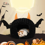 Cozy Halloween Devil Den Pet Bed