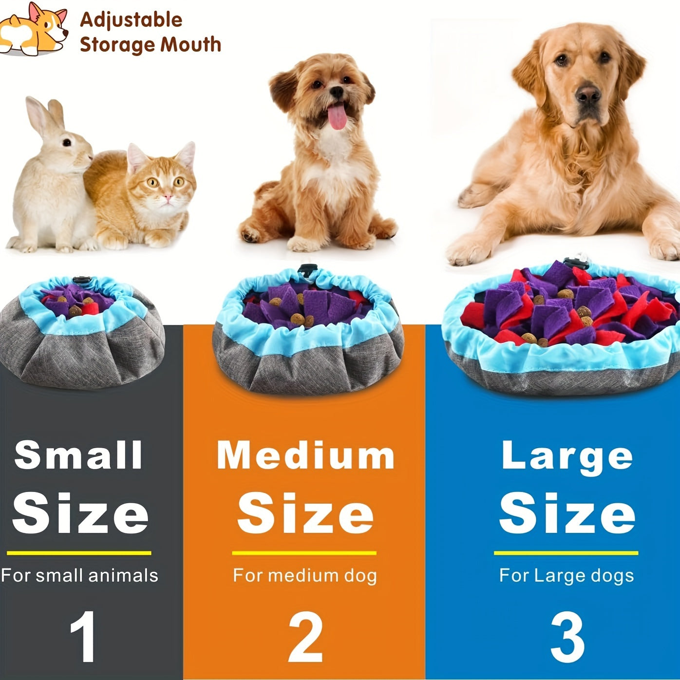 Snuffle Mat for Dogs Slow Feeder Puzzle Toy | Fluffy Garden