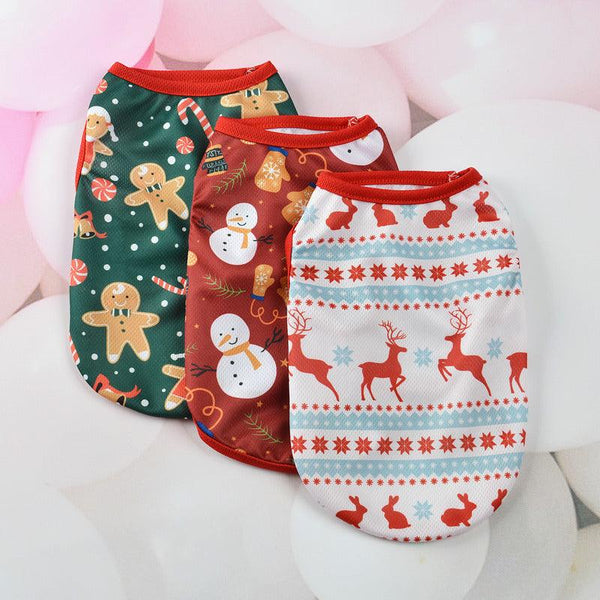 Festive Holiday Pet Vest - Christmas Cartoon Dog Clothes - view 5