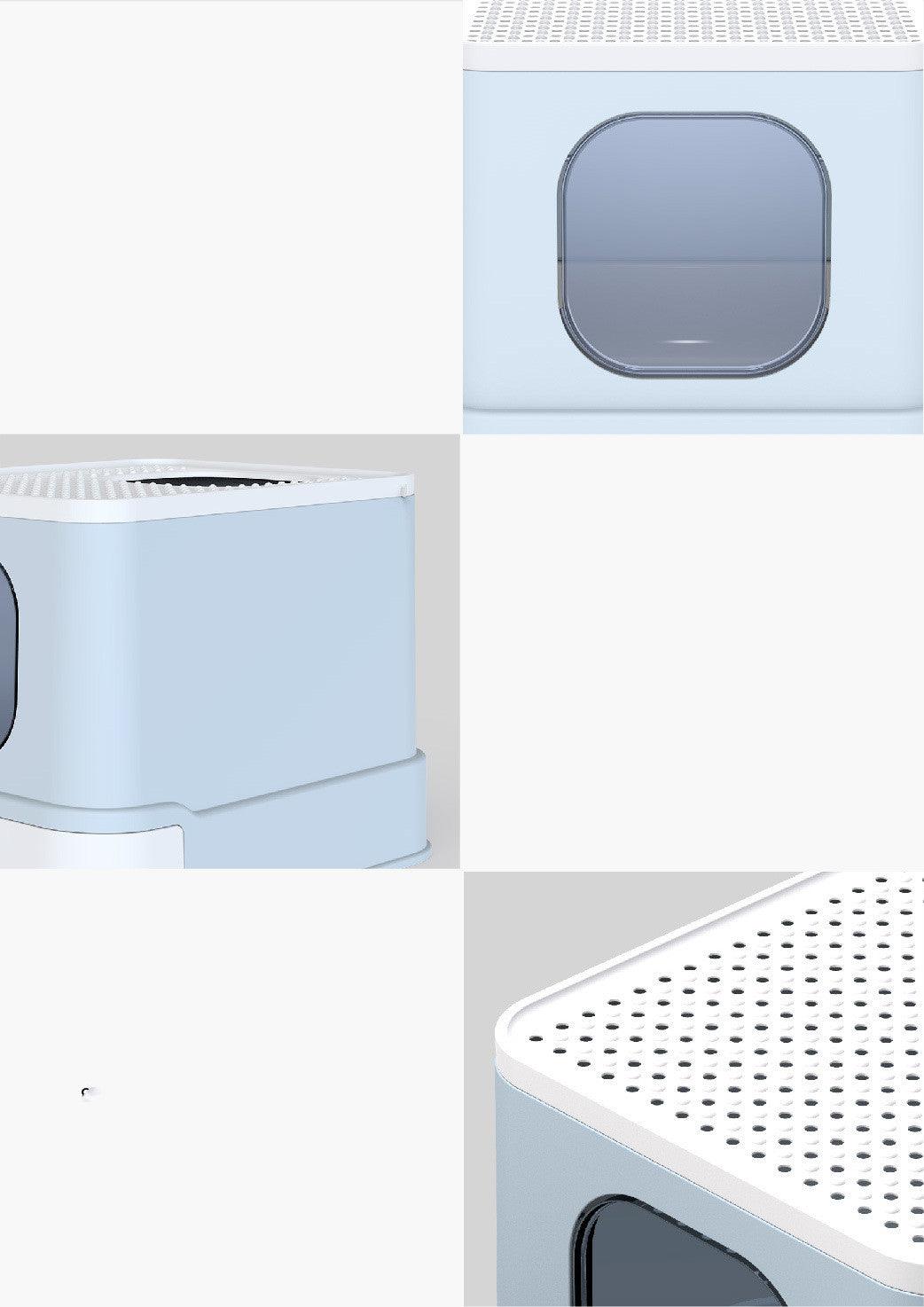 Premium Top-Load Cat Litter Box – Large Enclosed | Fluffy Garden