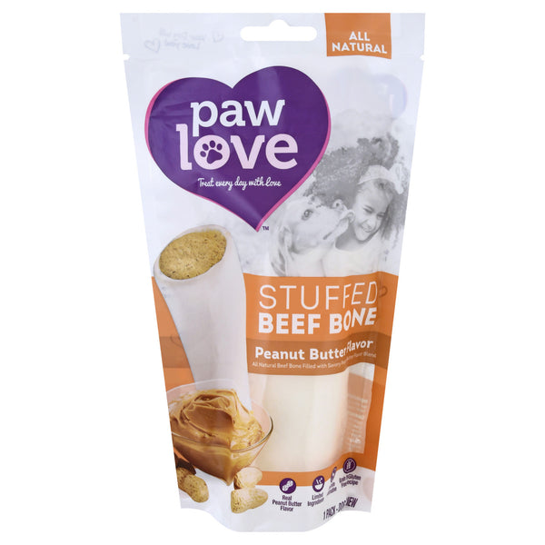 Paw Love Beef Bones Stuffed with Peanut Butter (6-Pack) - view 3