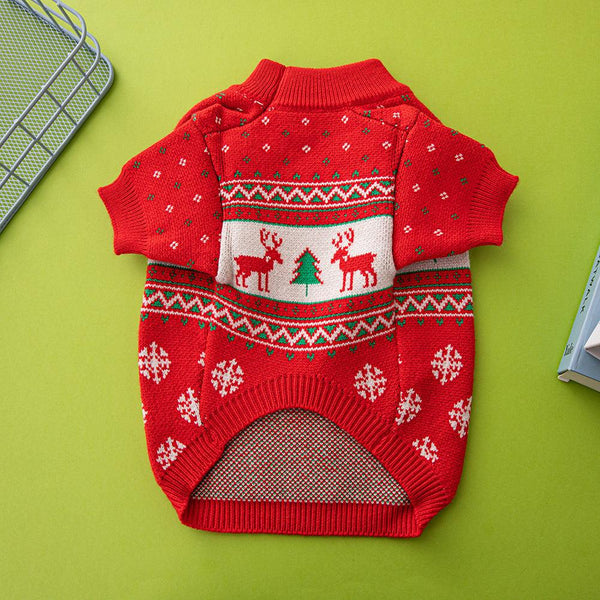 Holiday Knitted Dog Sweater