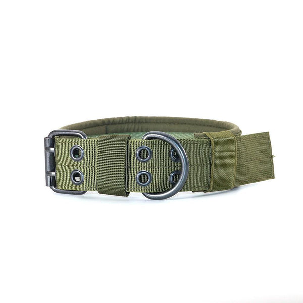 Stylish Striped Canvas Dog Collar For Medium And Large Dogs