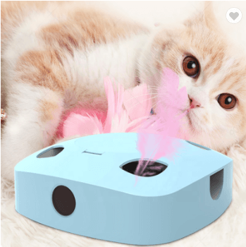 Automatic Electric Feather Cat Toy - Interactive Rotating Cat Teaser Wand
