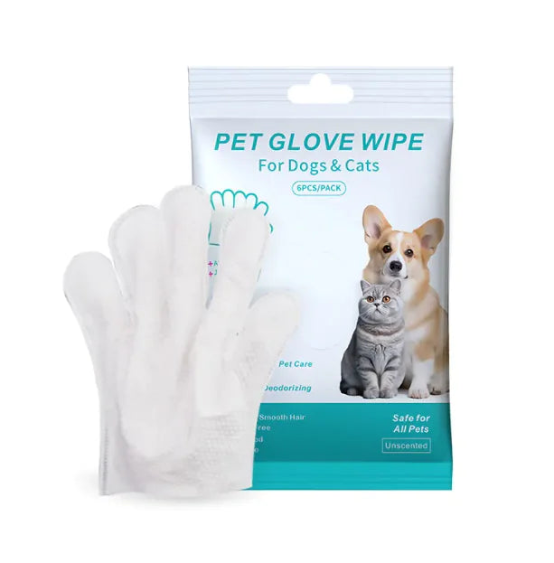 Professional Pet Grooming Wipes & Gloves Kit - Multi-Purpose Cleaning Solution for Dogs & Cats