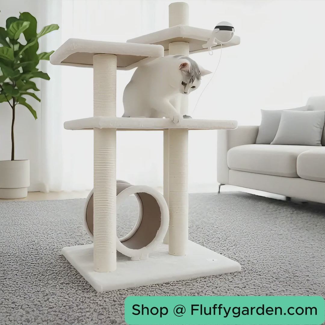 Automatic Interactive Cat Teaser Toy – Clamp-On YoYo Feather Spinner