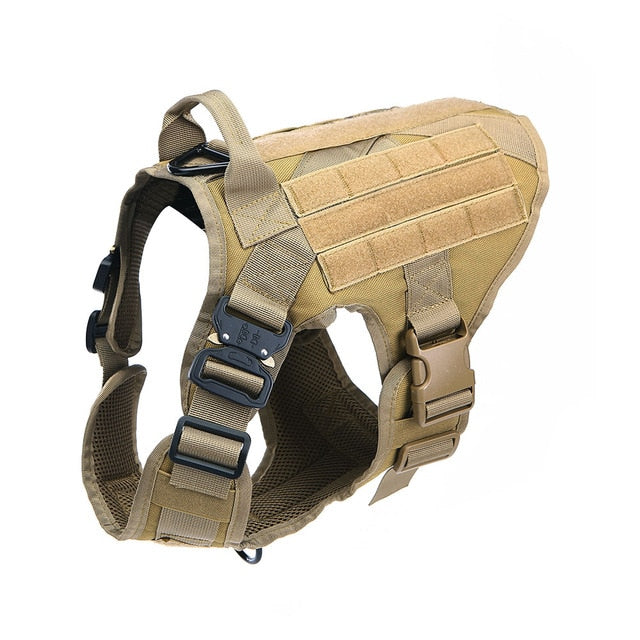 Tactical Dog Harness Pet Training Hunting Dog Vest Metal Buckle German Shepherd Dog Harness With Leash For Small Large Dogs-4