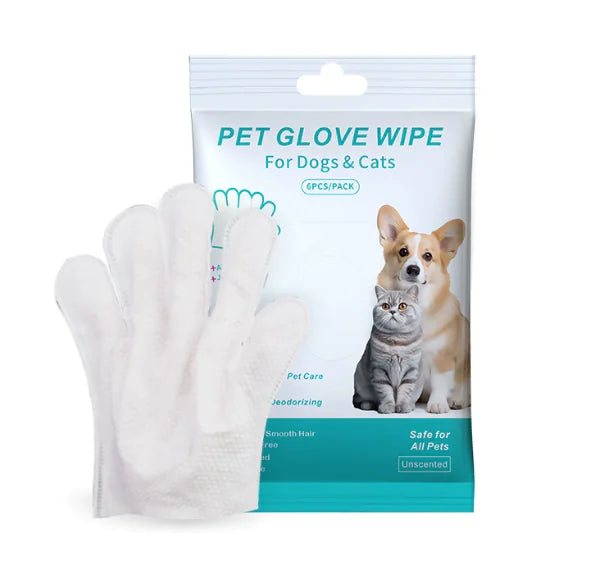 Professional Pet Grooming Wipes & Gloves Kit - Multi-Purpose Cleaning Solution for Dogs & Cats