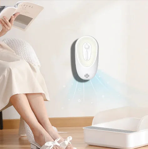 USB Rechargeable Pet Odor Eliminator - Advanced Air Purifier for Cat Litter Box & Pet Areas